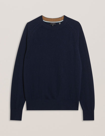 Ted Baker GLANT - Cashmere Cable Detail Crew Neck Jumper
