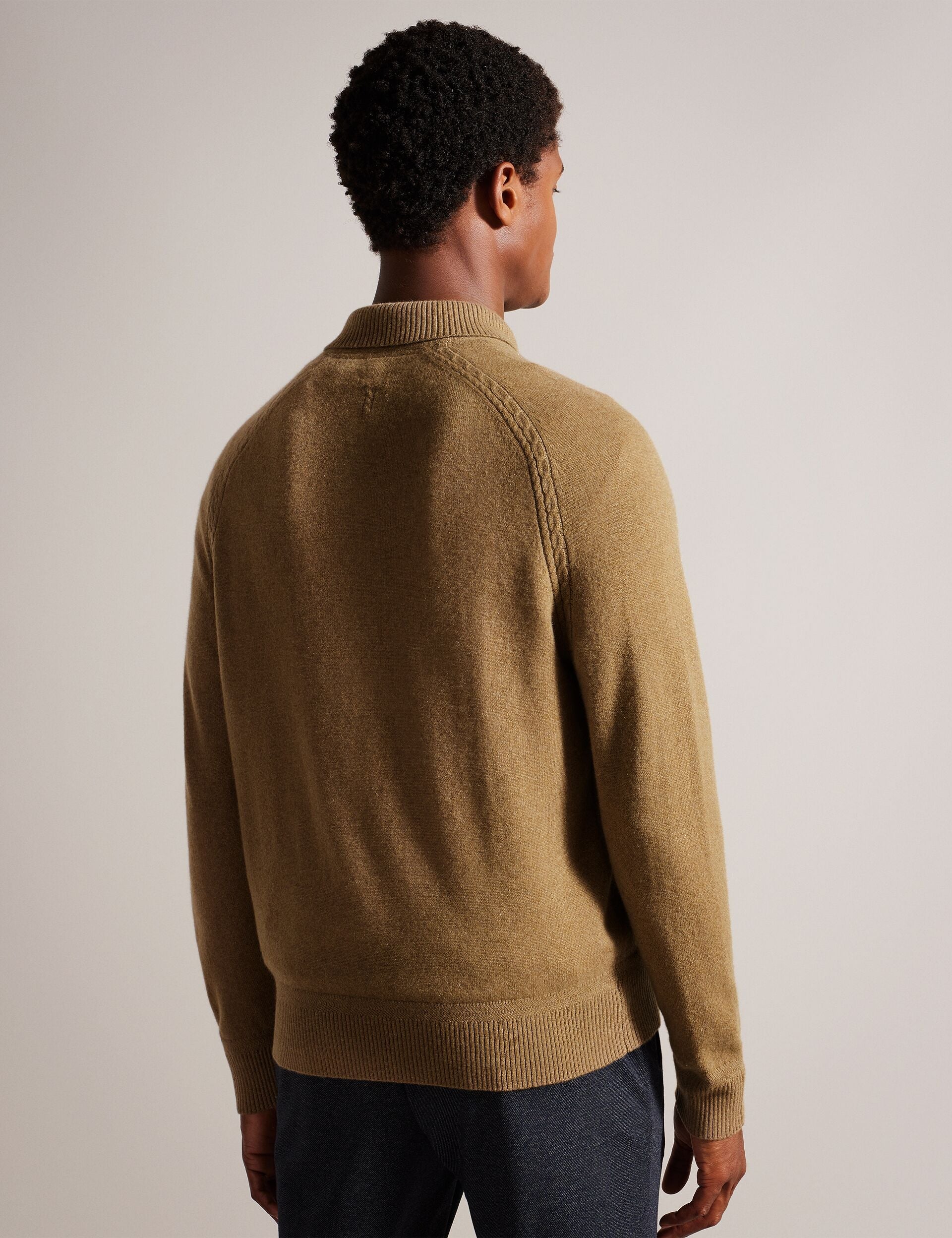 Ted Baker KAROLT - Cashmere Knit Long Sleeve Polo Top