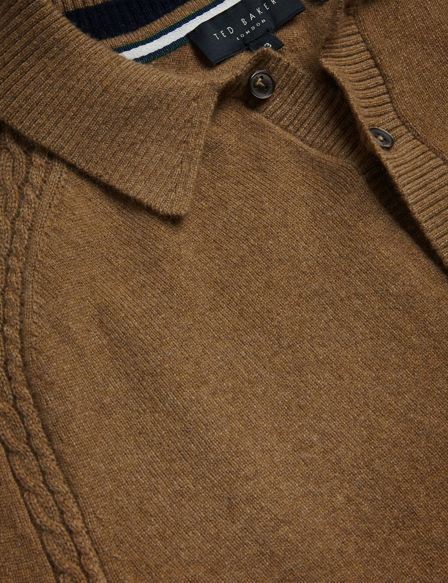 Ted Baker KAROLT - Cashmere Knit Long Sleeve Polo Top