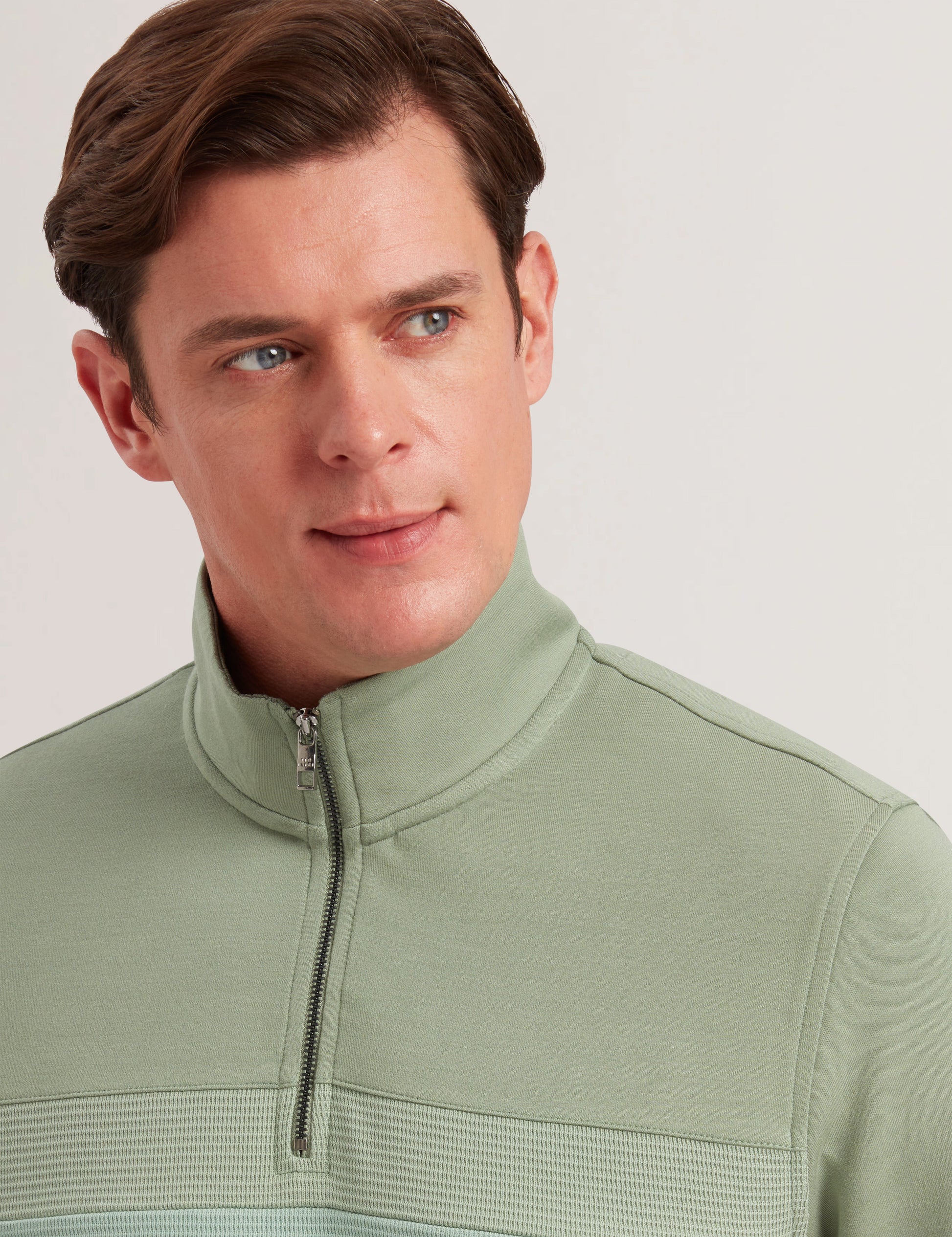 Ted Baker LONGMAN - Ombre Stripe Half-Zip Sweatshirt