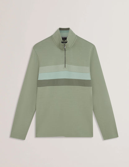 Ted Baker LONGMAN - Ombre Stripe Half-Zip Sweatshirt