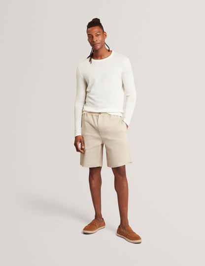 Ted Baker YAEN Rolled Edge Linen Blend Crew Neck Jumper