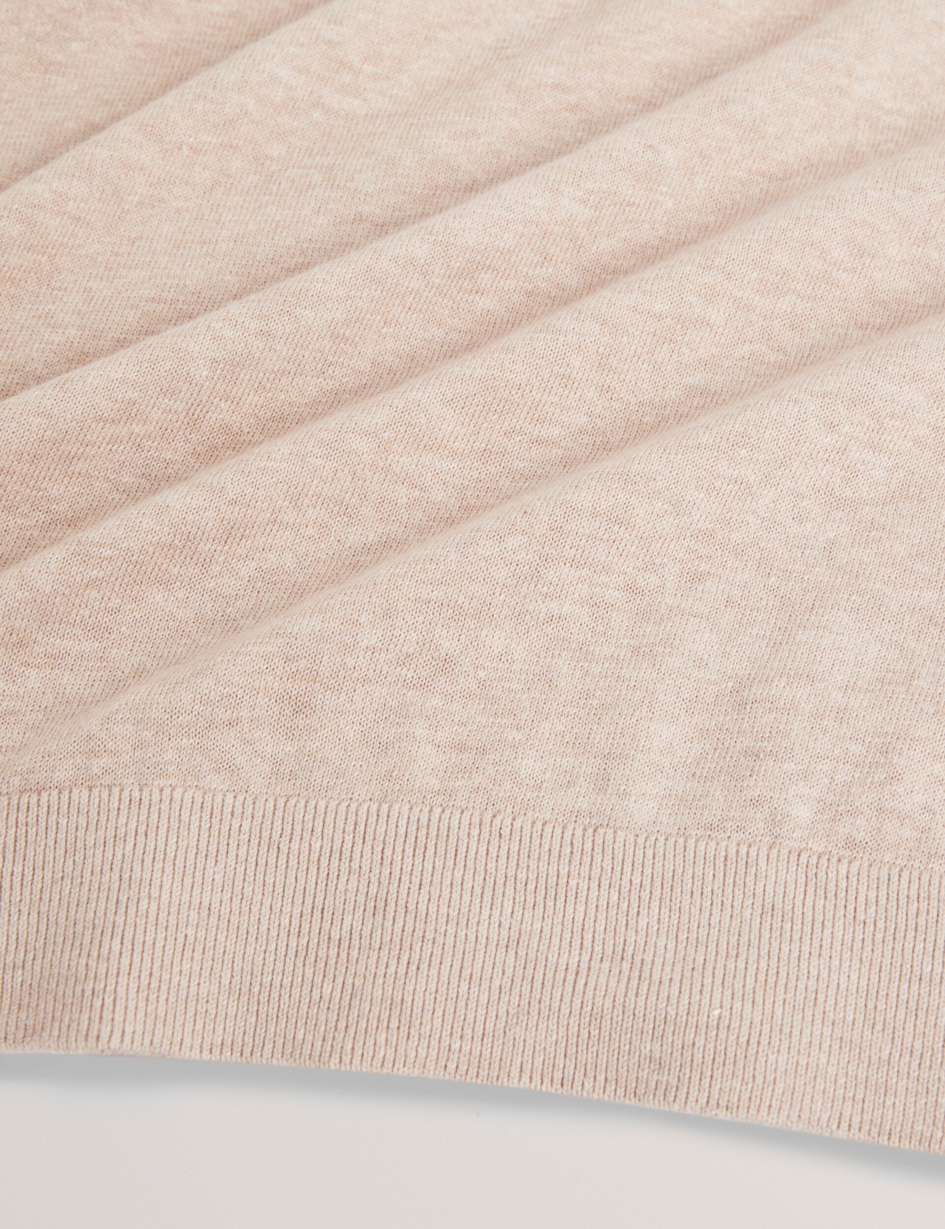 Ted Baker YAEN Rolled Edge Linen Blend Crew Neck Jumper