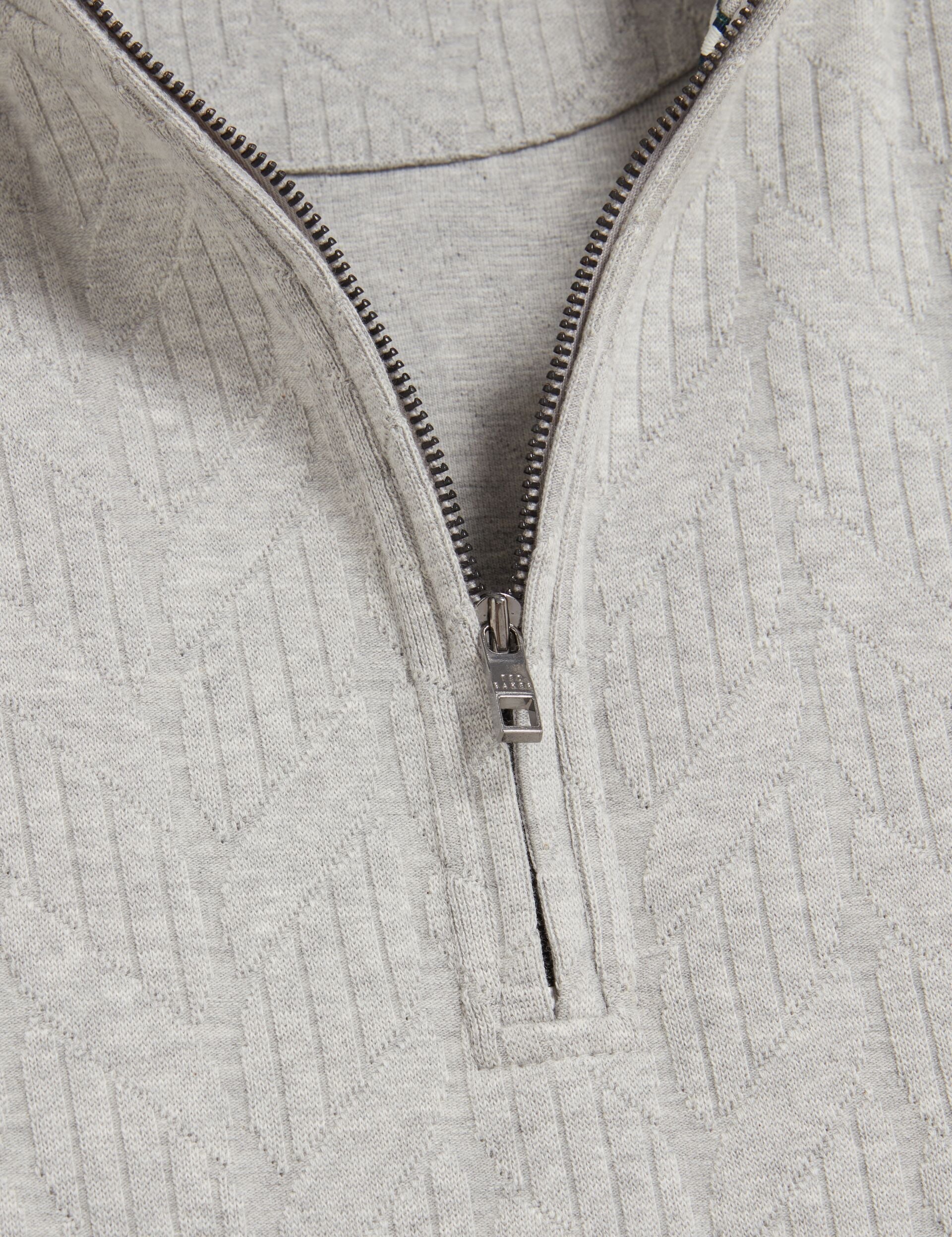 Ted Baker DOUGLES Cable Texture Zip-Neck Sweatshirt