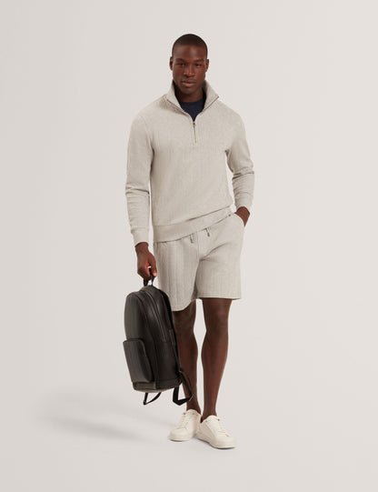 Ted Baker DOUGLES Cable Texture Zip-Neck Sweatshirt