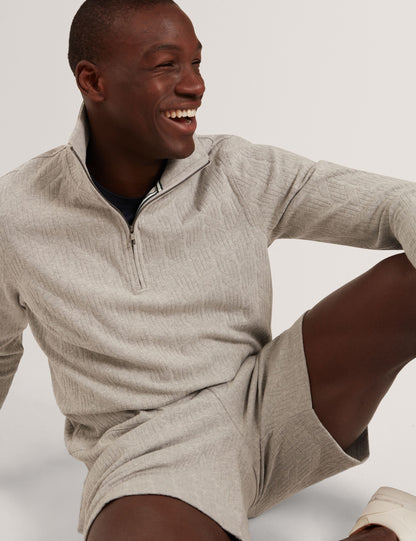 Ted Baker DOUGLES Cable Texture Zip-Neck Sweatshirt