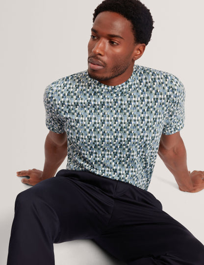 Ted Baker MASYAFA Mosaic Print Cotton Crew Neck T-Shirt