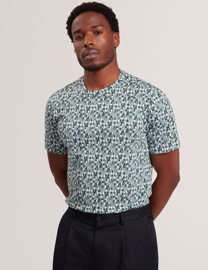 Ted Baker MASYAFA Mosaic Print Cotton Crew Neck T-Shirt