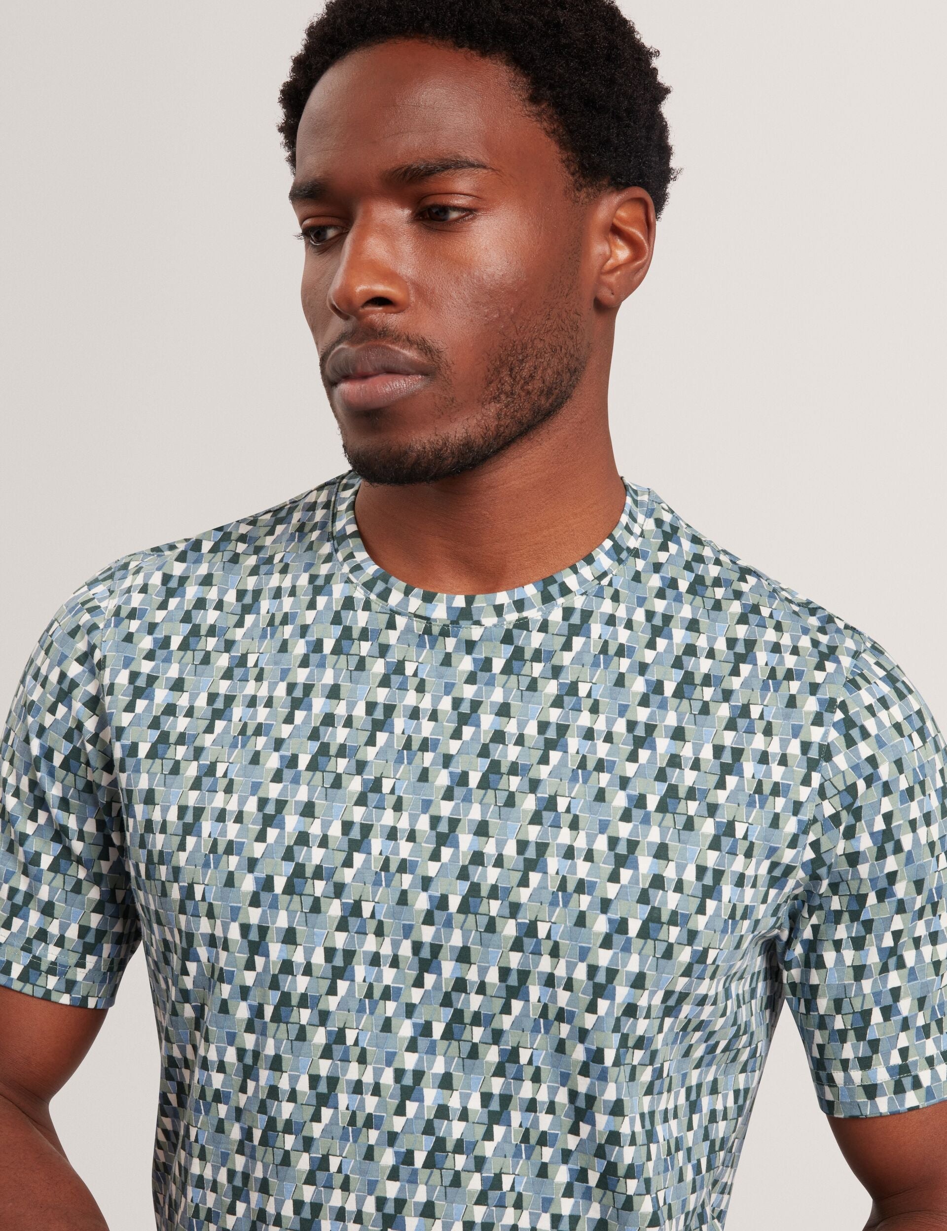 Ted Baker MASYAFA Mosaic Print Cotton Crew Neck T-Shirt