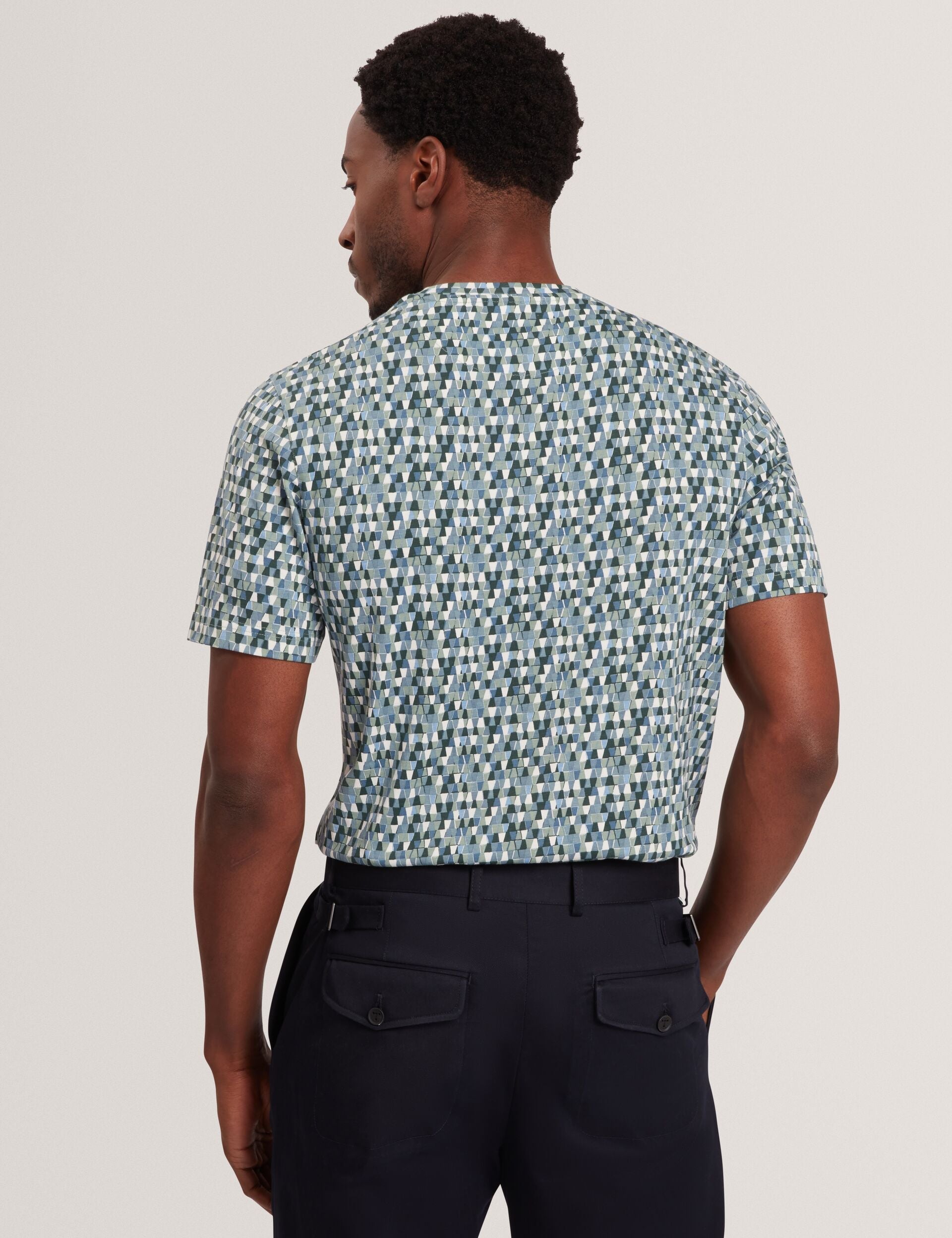 Ted Baker MASYAFA Mosaic Print Cotton Crew Neck T-Shirt