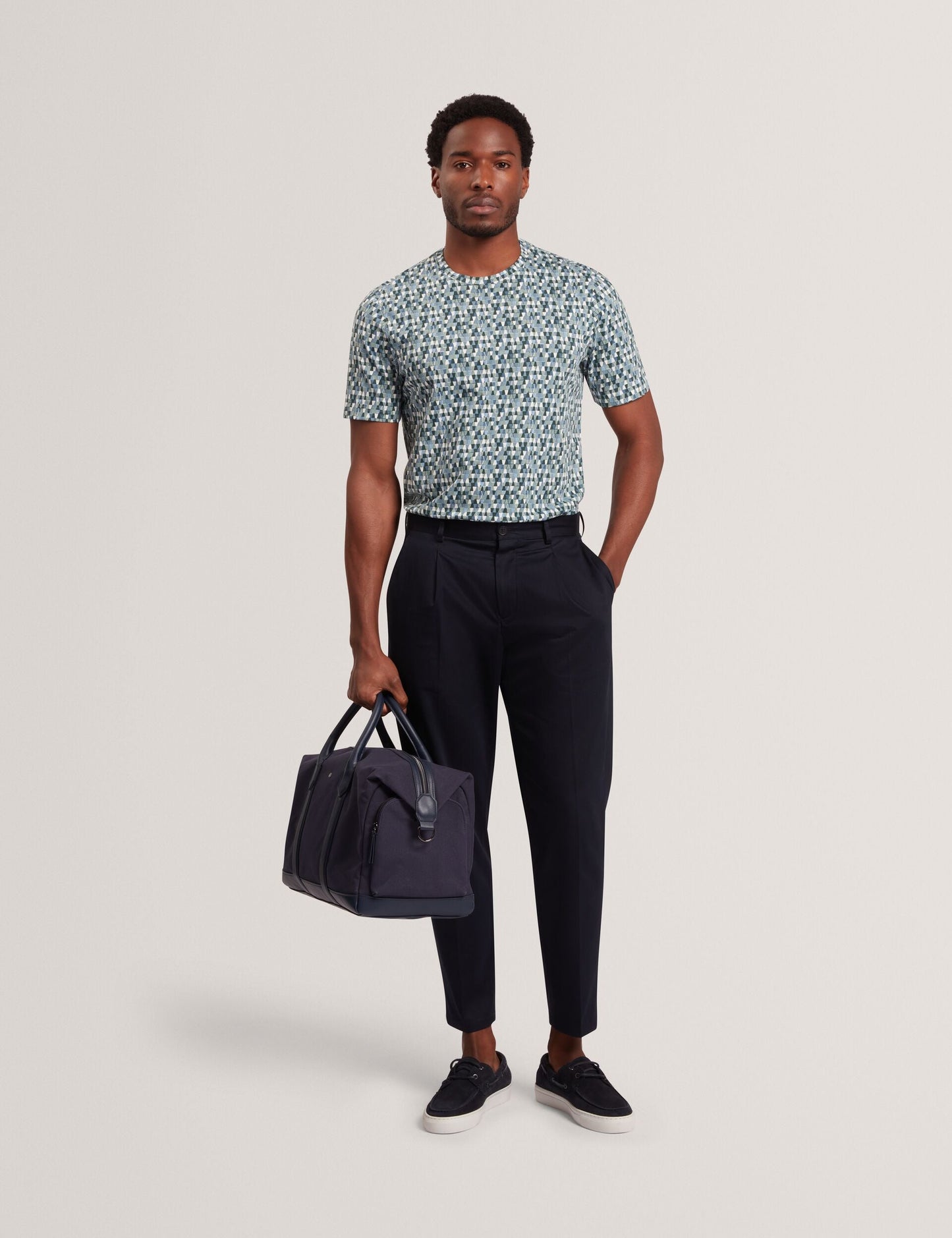 Ted Baker MASYAFA Mosaic Print Cotton Crew Neck T-Shirt