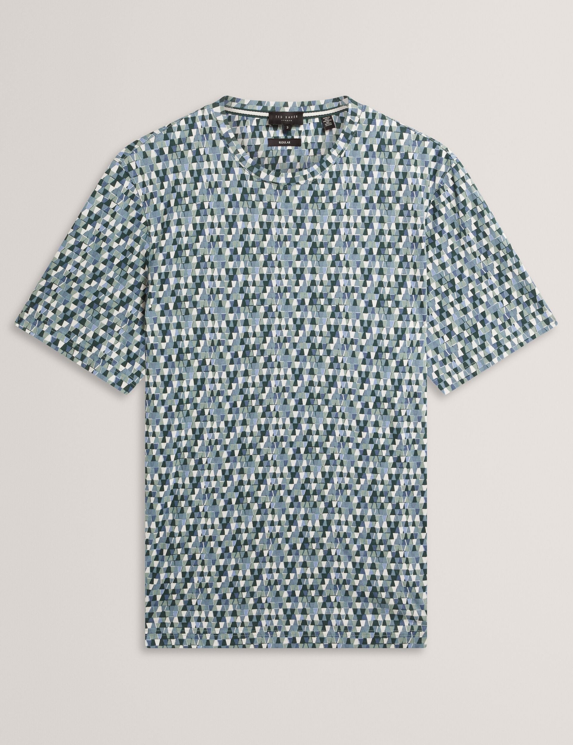 Ted Baker MASYAFA Mosaic Print Cotton Crew Neck T-Shirt