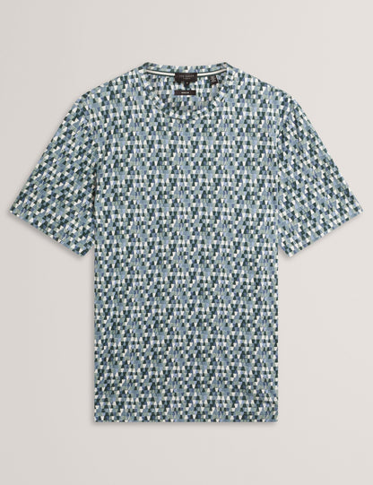 Ted Baker MASYAFA Mosaic Print Cotton Crew Neck T-Shirt
