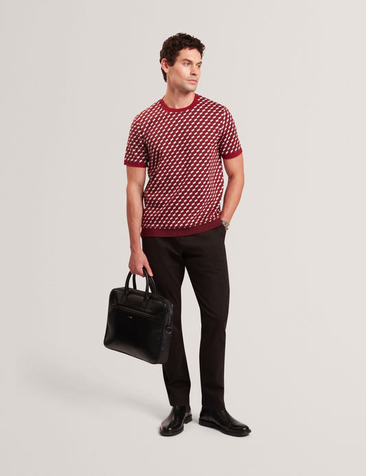 Ted Baker ARDYN Geometric Jacquard Knit T-Shirt