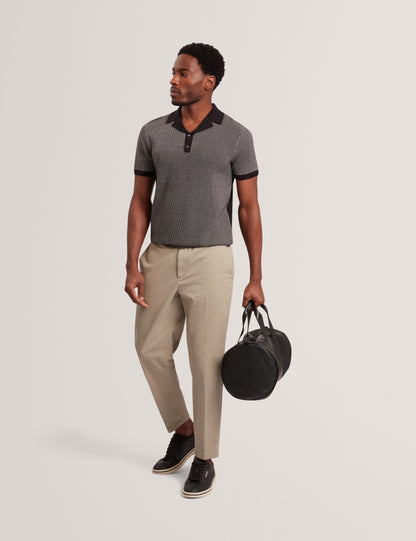 Ted Baker GREGRY Contrast Stitch Knit Cotton Polo Shirt