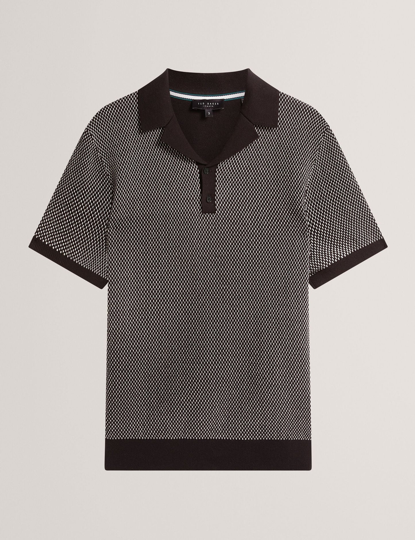 Ted Baker GREGRY Contrast Stitch Knit Cotton Polo Shirt