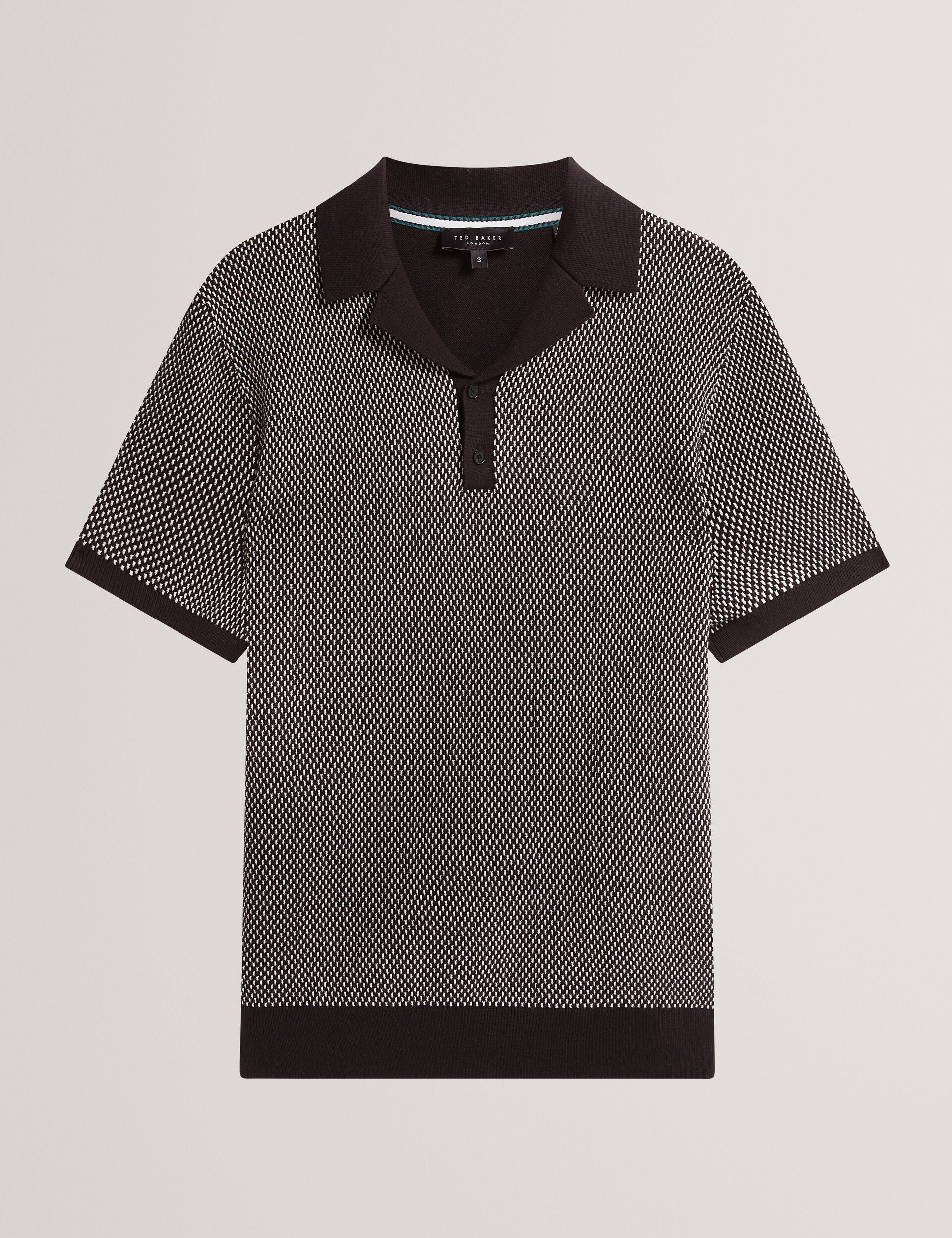 Ted Baker GREGRY Contrast Stitch Knit Cotton Polo Shirt
